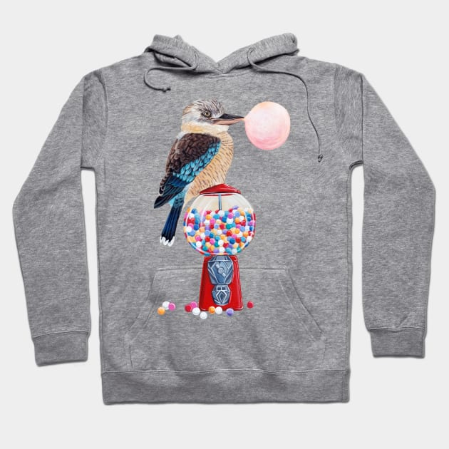 kookaburra and gumball machine Hoodie by ruta13art